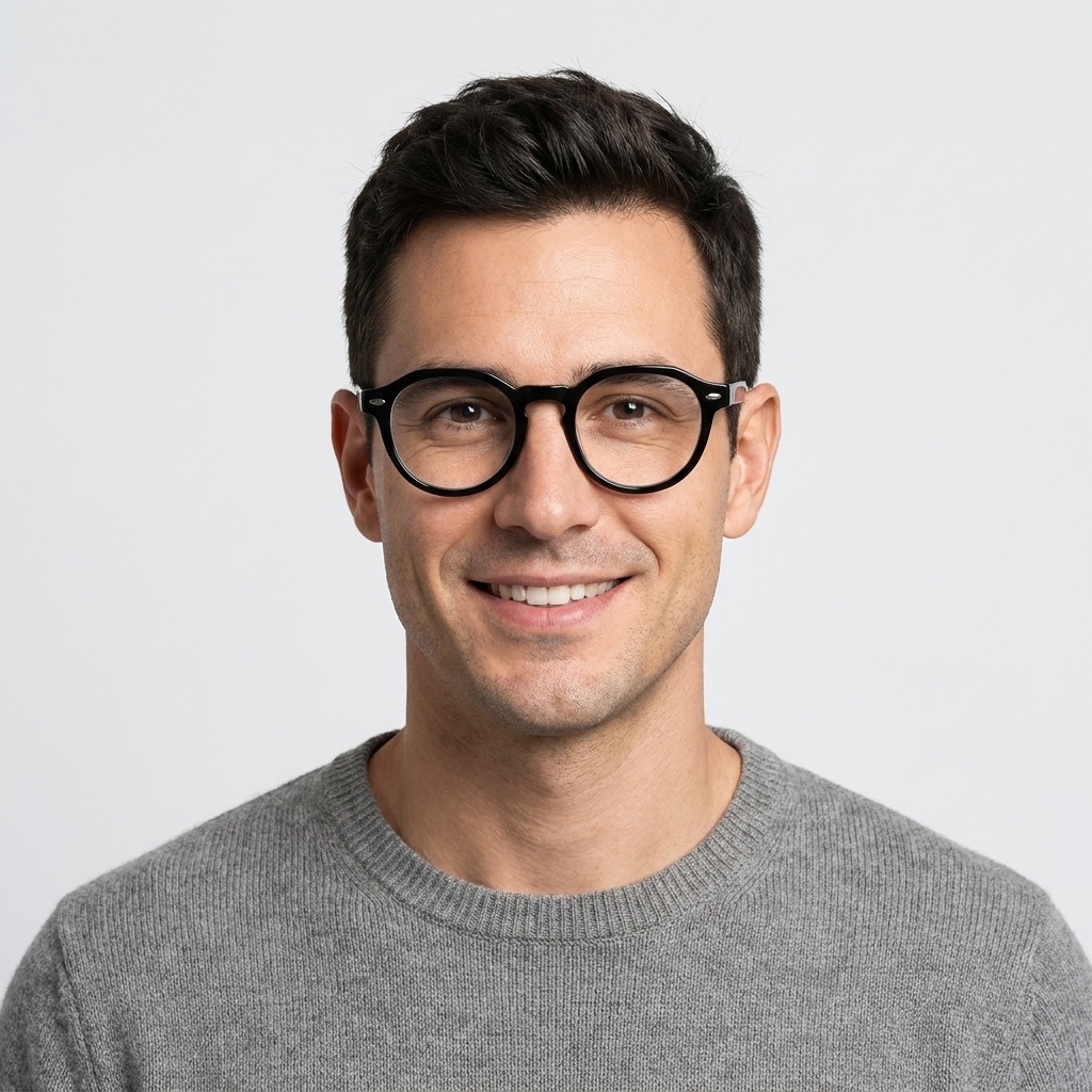 Model wearing glasses