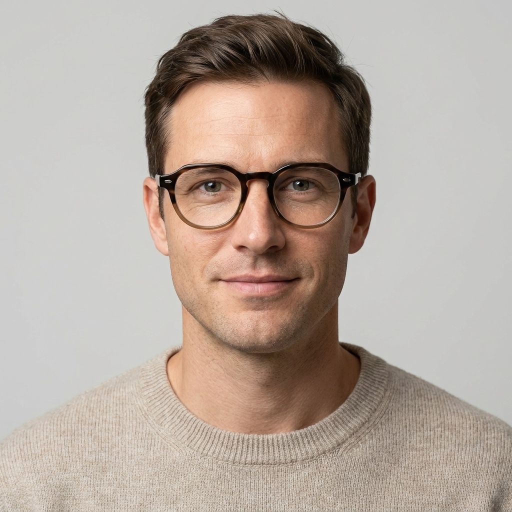 Model wearing glasses