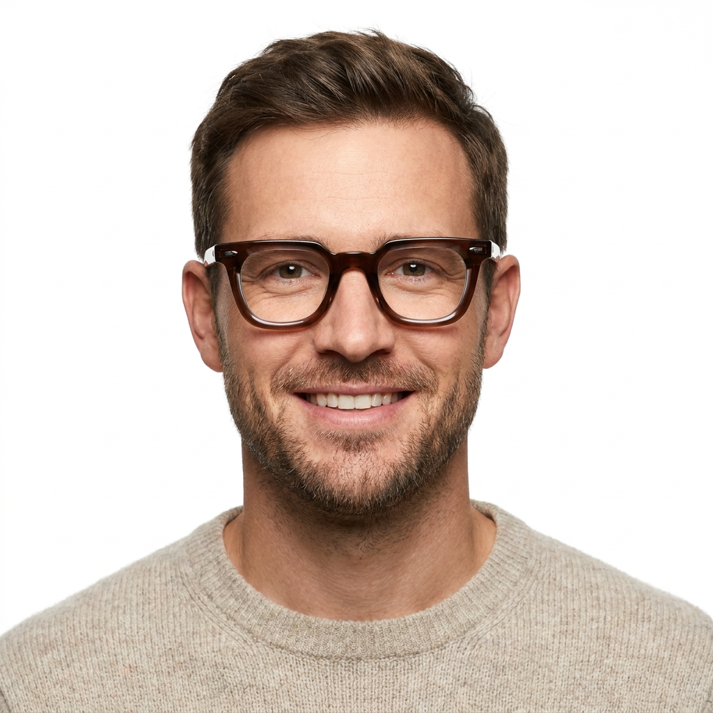Model wearing glasses