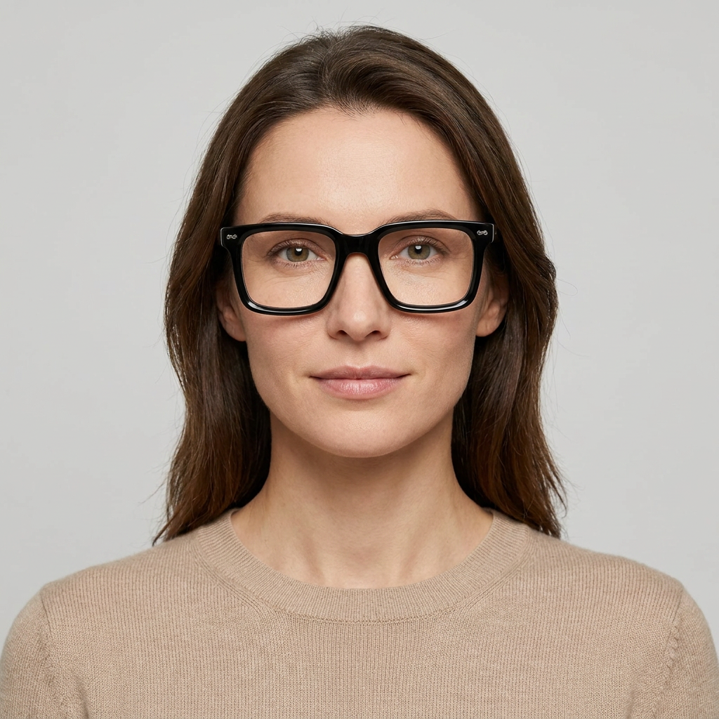 Model wearing glasses