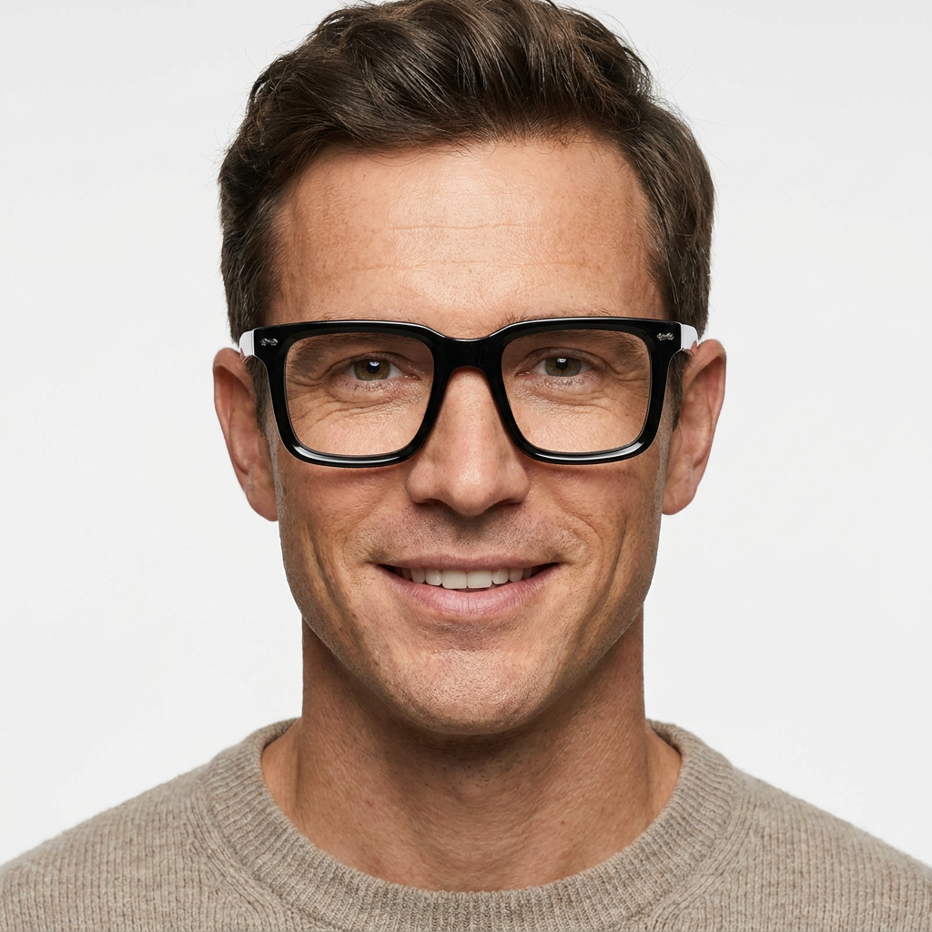 Model wearing glasses