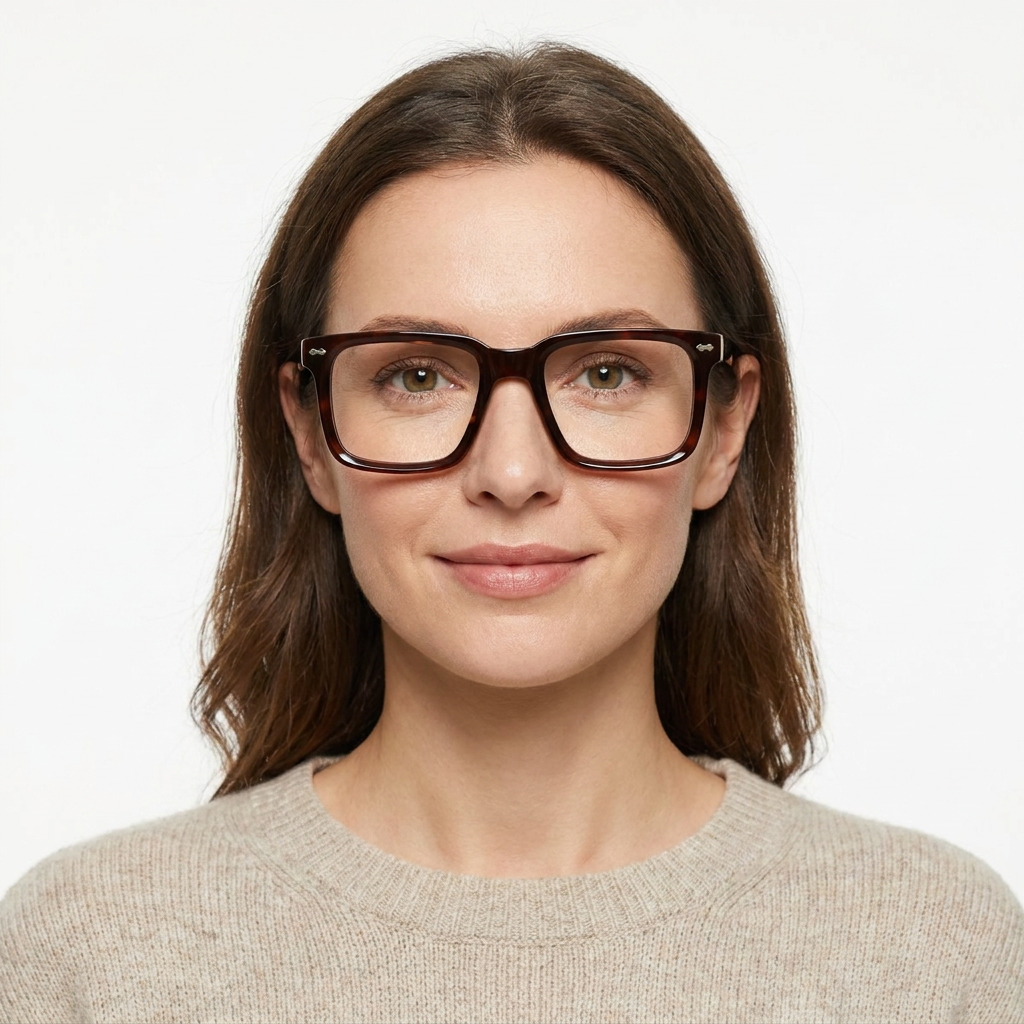 Model wearing glasses