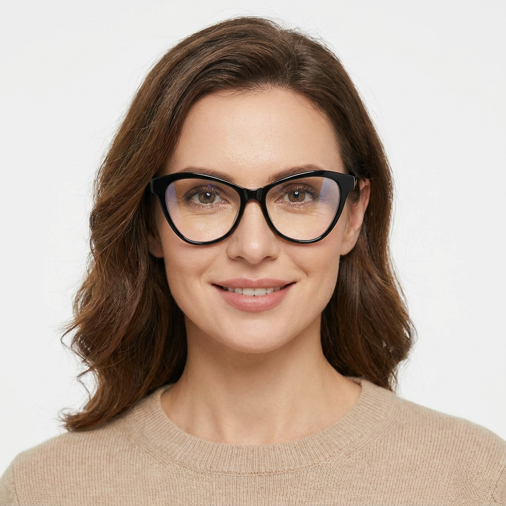 Model wearing glasses