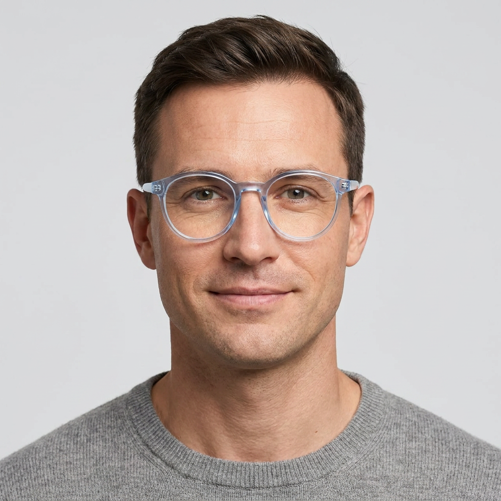 Model wearing glasses