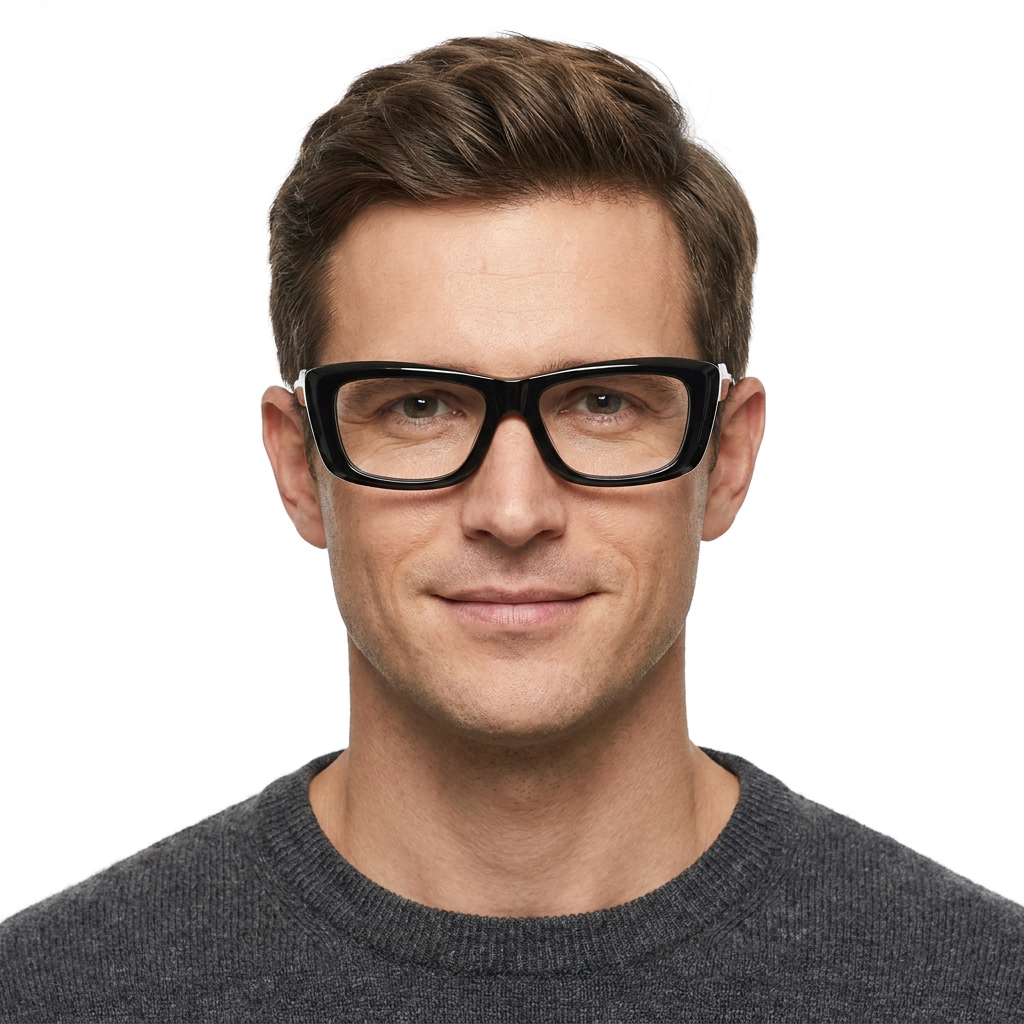Model wearing glasses