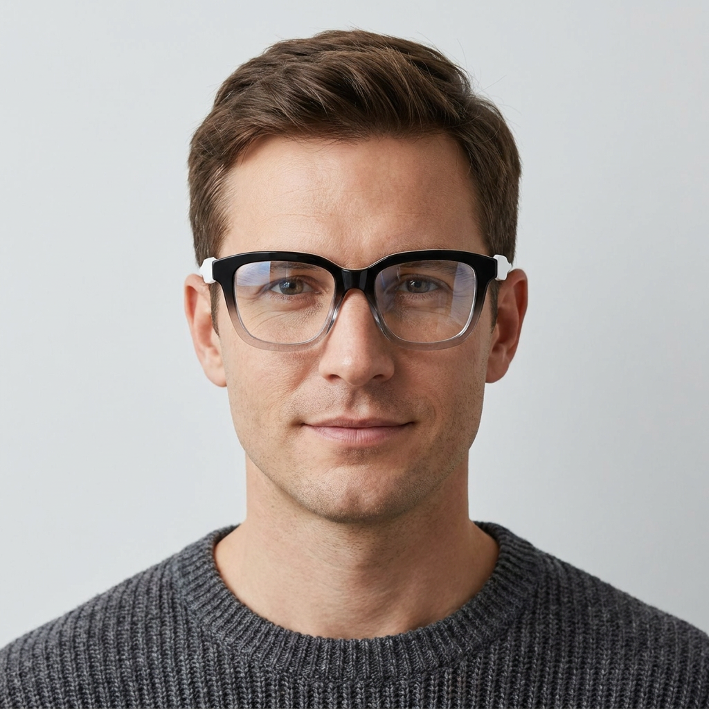 Model wearing glasses