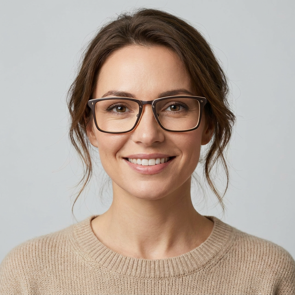 Model wearing glasses
