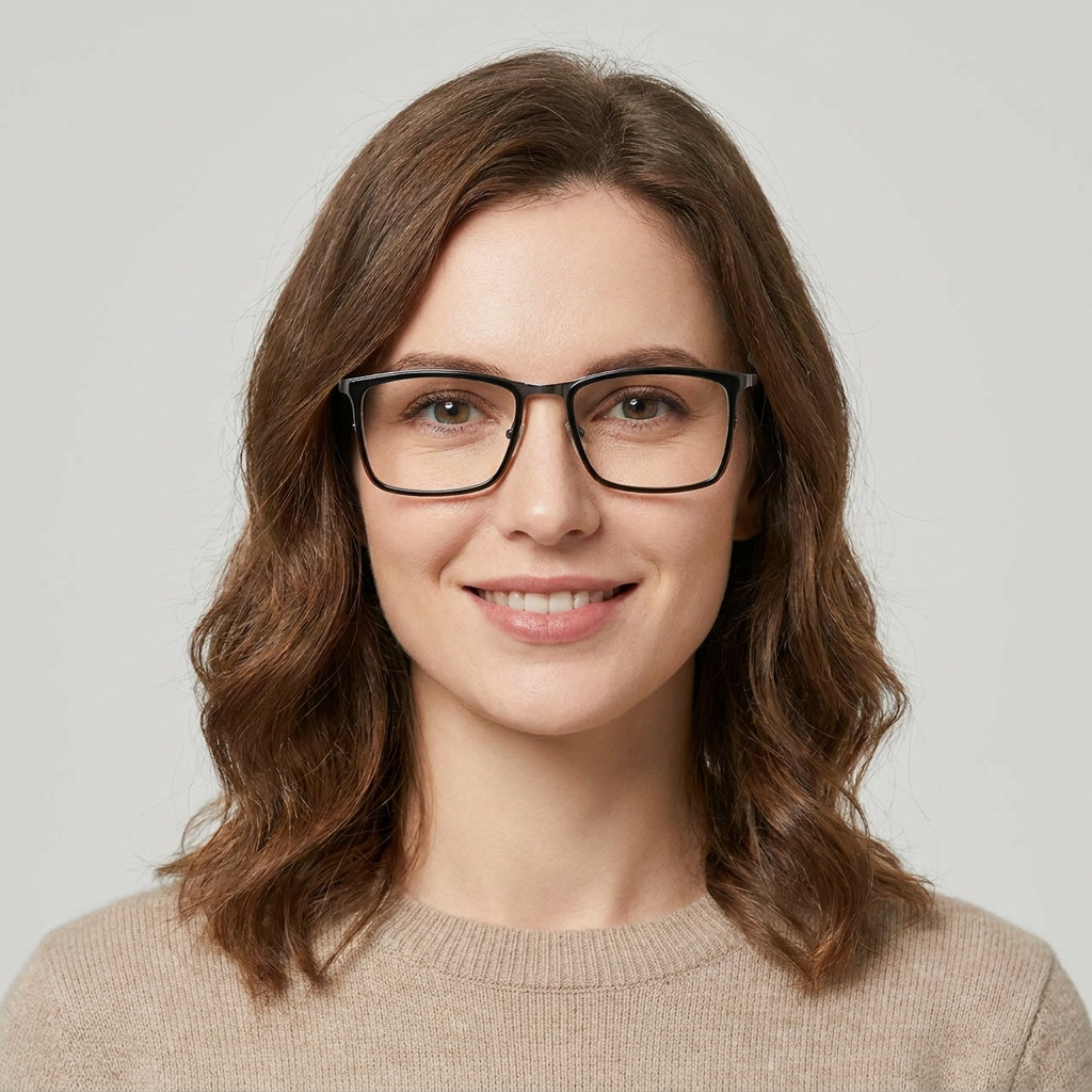 Model wearing glasses