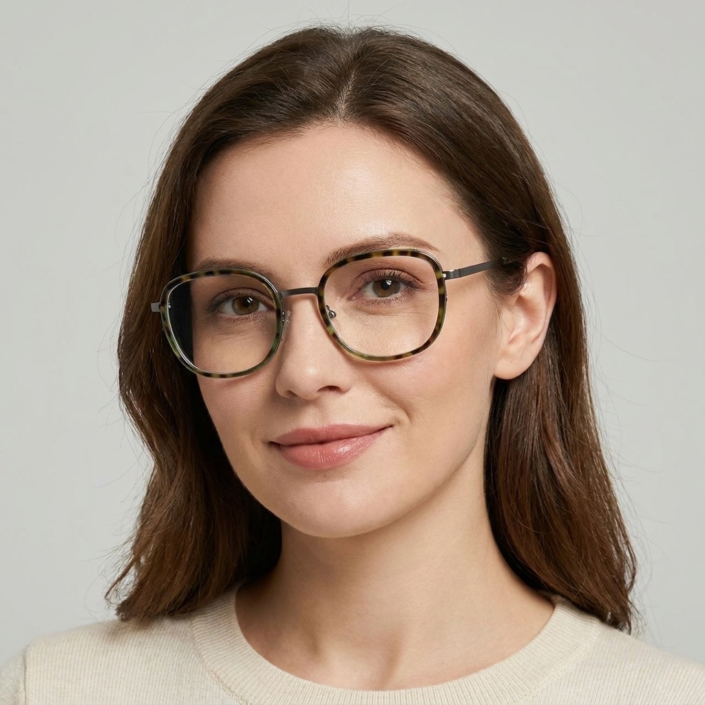 Model wearing glasses