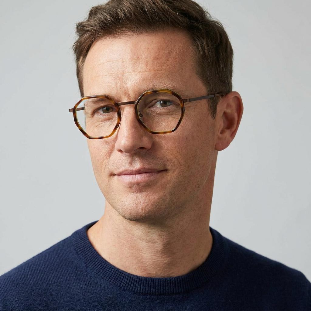 Model wearing glasses