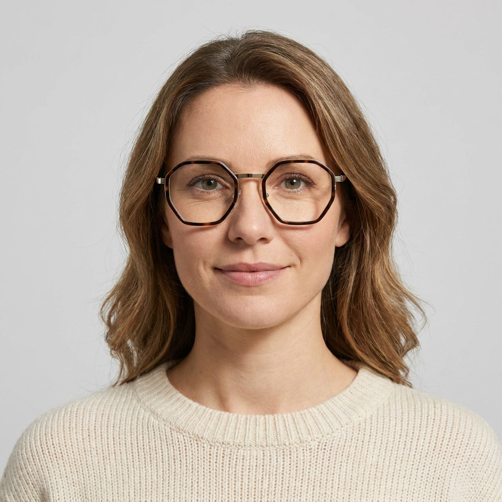 Model wearing glasses
