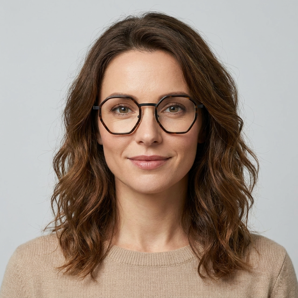 Model wearing glasses