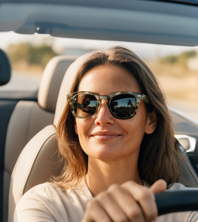 Sonnenbrille unterwegs