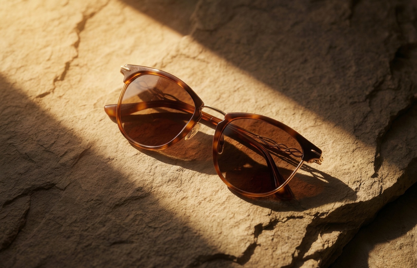 Sonnenbrille im Sonnenlicht