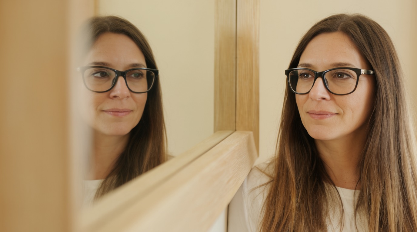Brille auf heller Fläche