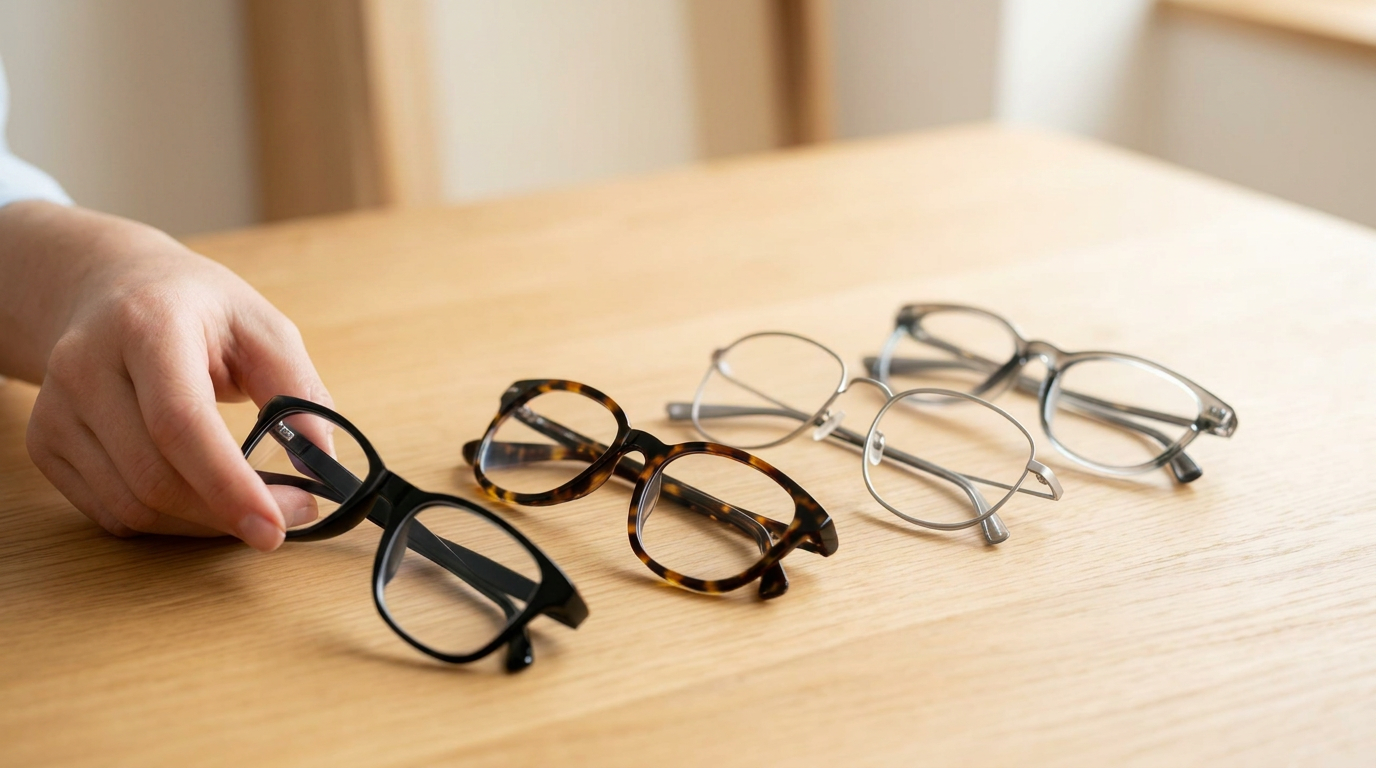 Brille auf einem Tisch
